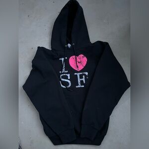 Pink and Black I Heart SF Hoodie